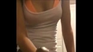 Handjob from a young slut