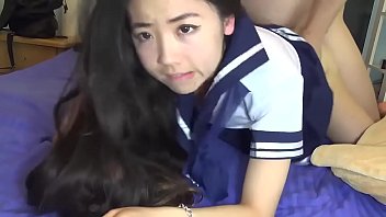 Chinese Schoolgirl Sucks and Fucks her Boyfriend