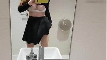 Rubbing my Pussy in the Washroom