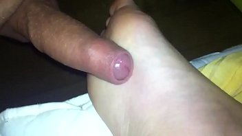 rub and cum on s. ex sole foot